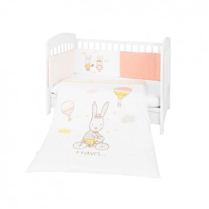 Kikkaboo Set lenjerie pătuț bebe 2 p EU style 70 х 140 Rabbits in Love